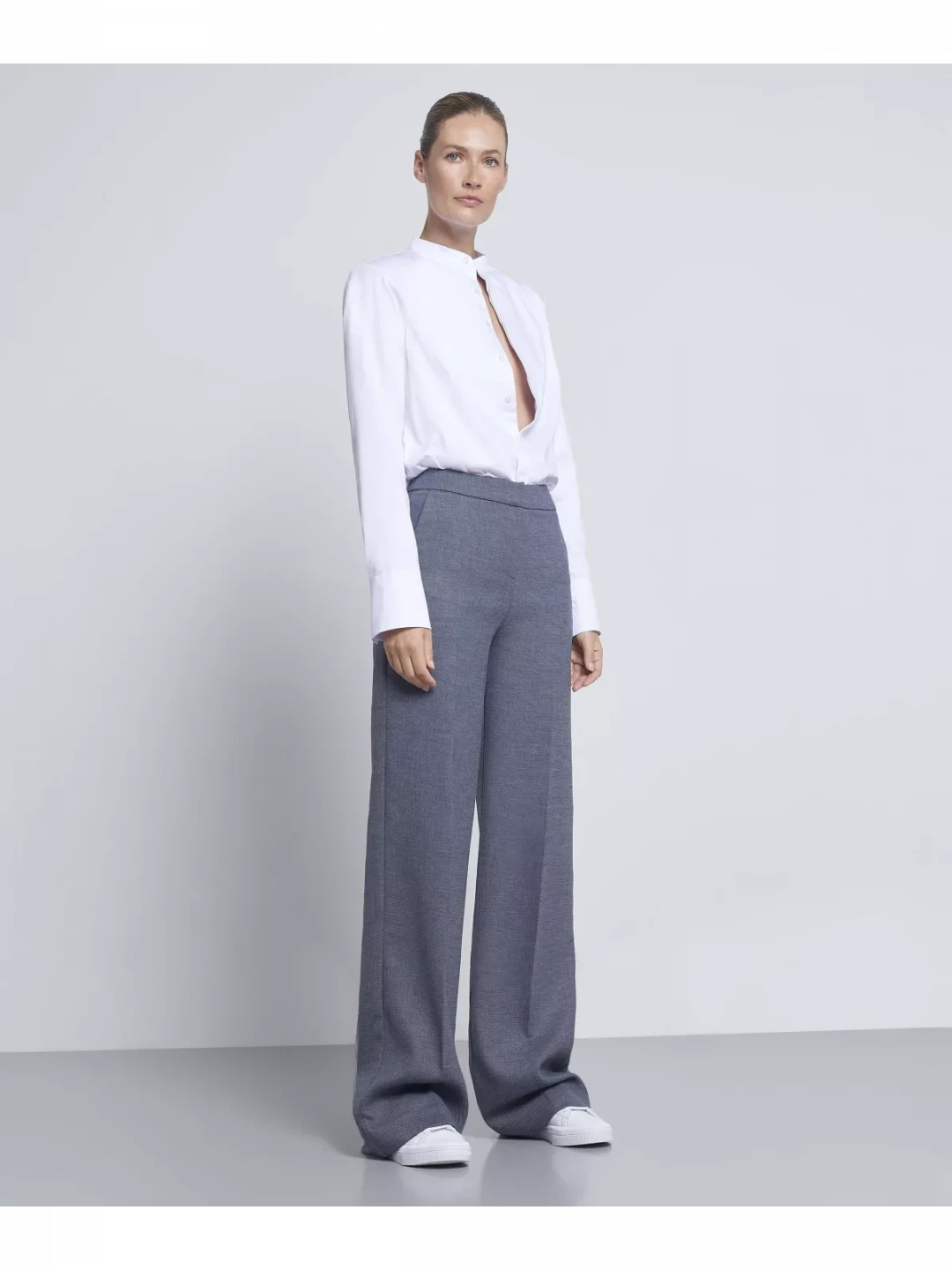 High Waisted Wide Leg Tailored Trousers by  on curated-crowd.com