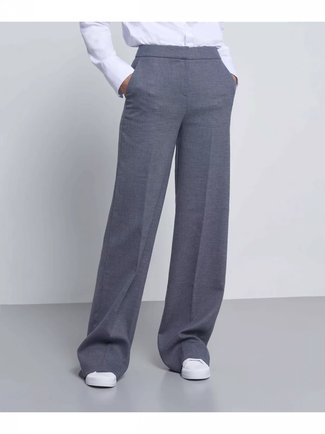High Waisted Wide Leg Tailored Trousers by  on curated-crowd.com