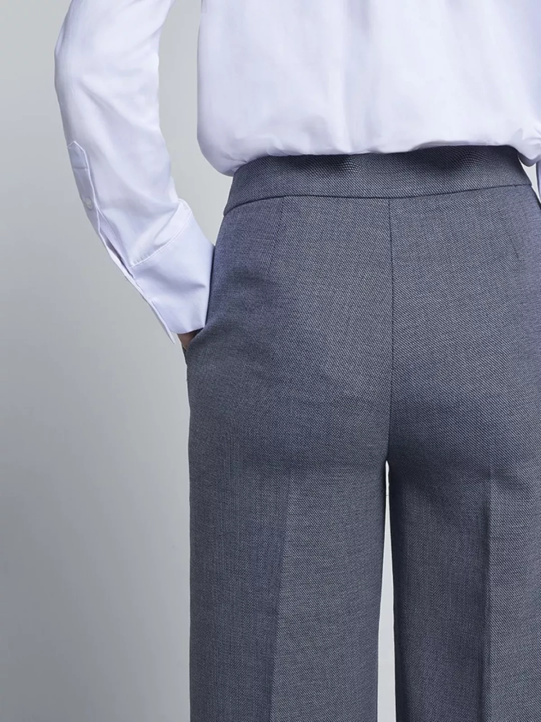 High Waisted Wide Leg Tailored Trousers by  on curated-crowd.com