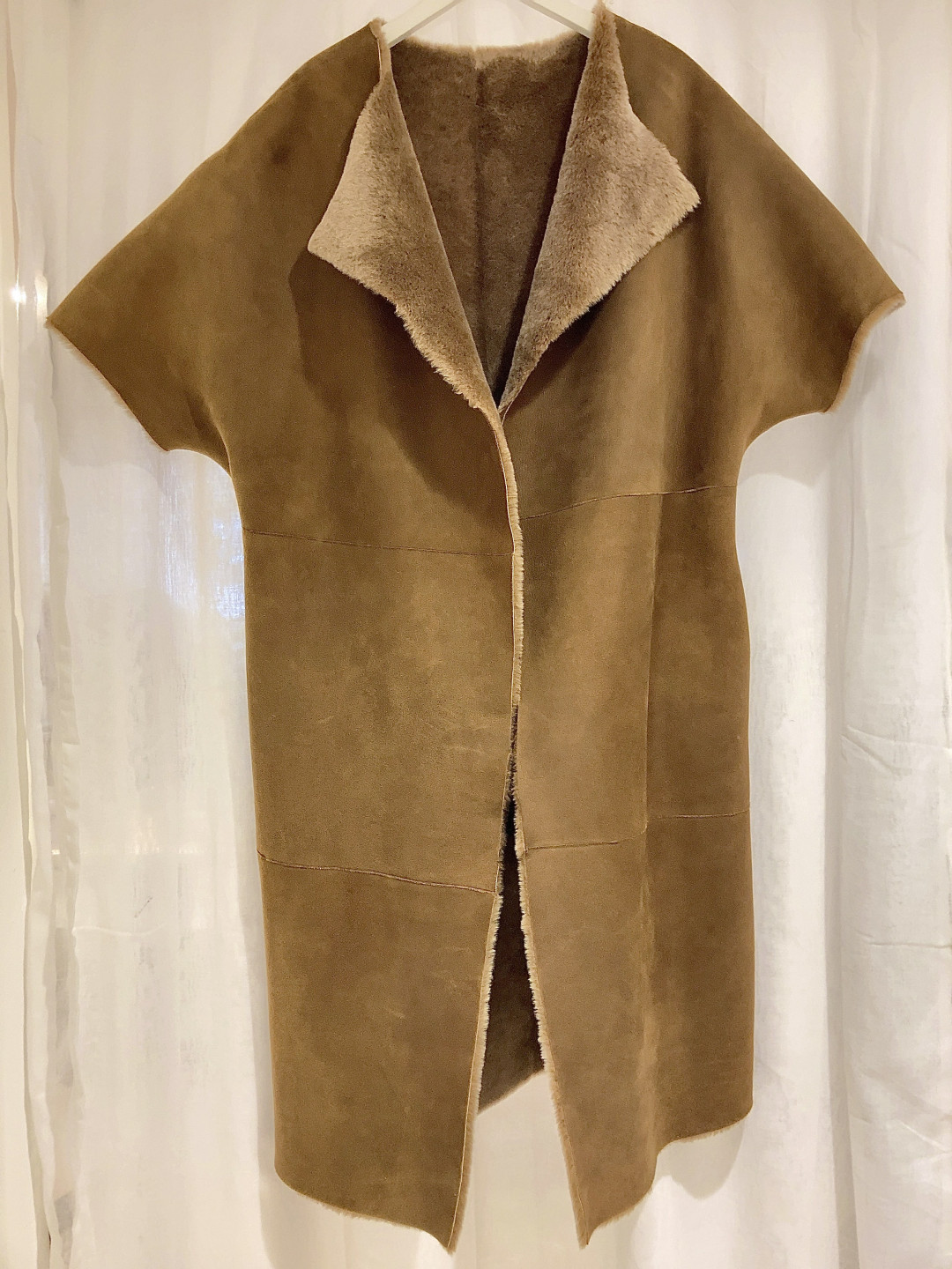Reba Shearling Waistcoat by  on curated-crowd.com