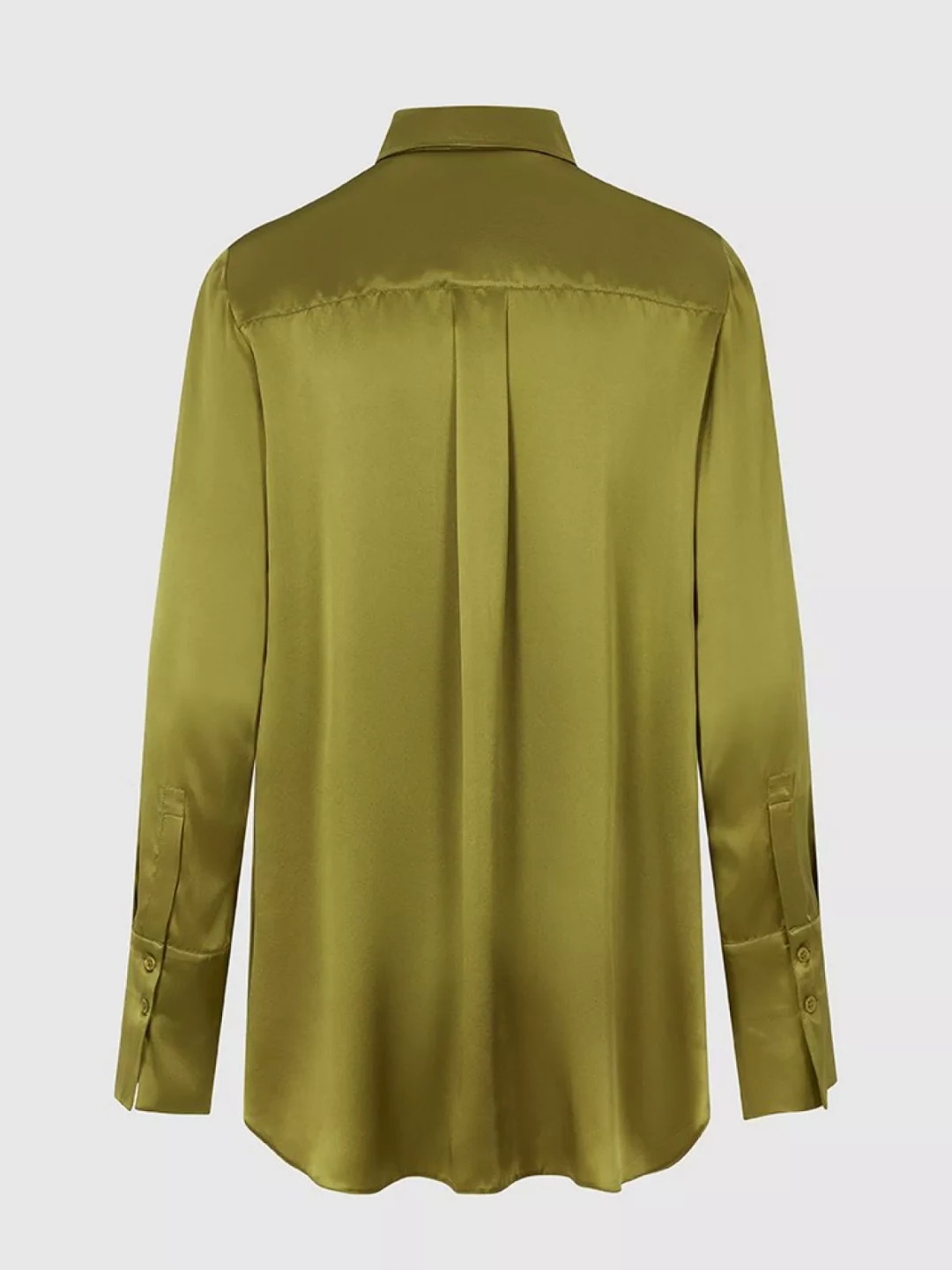 Oversized 100% Silk Shirt With Embroidered Logo by  on curated-crowd.com