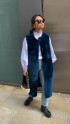 India Shearling Waistcoat by Stoned & Waisted on curated-crowd.com
