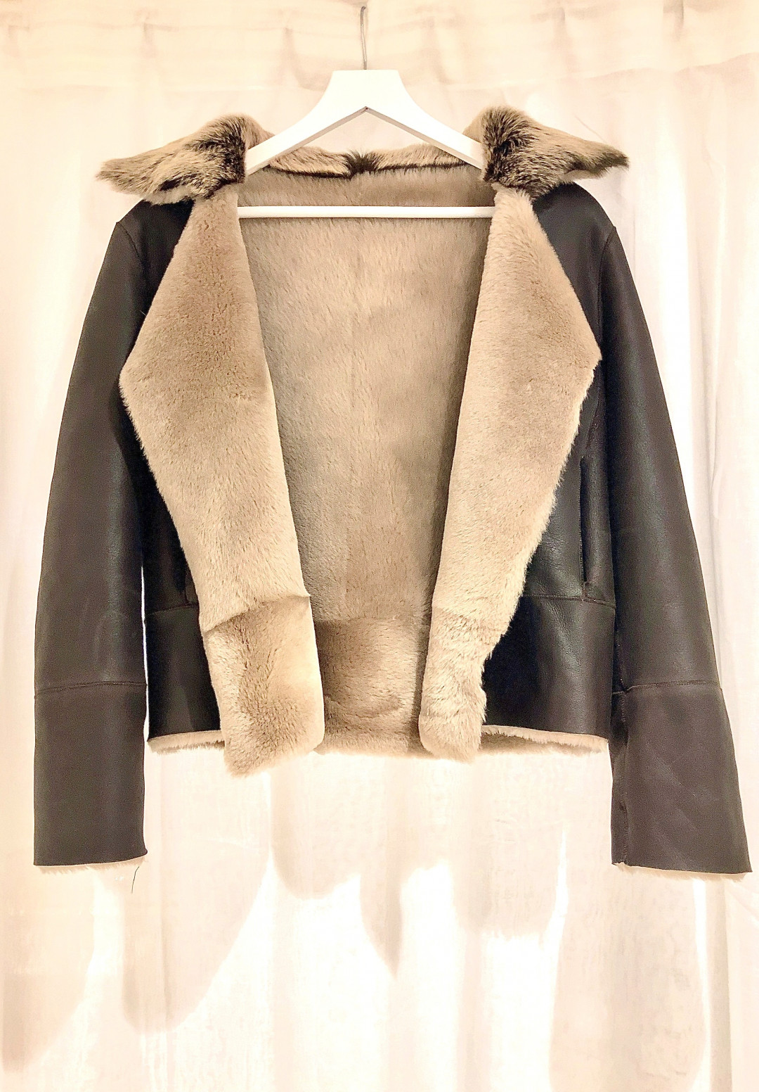 Estelle Shearling Jacket by  on curated-crowd.com