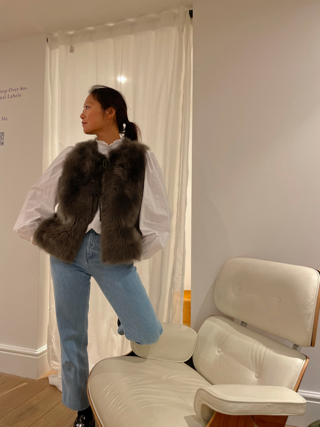 Janie Toscana Shearling Waistcoat by  on curated-crowd.com