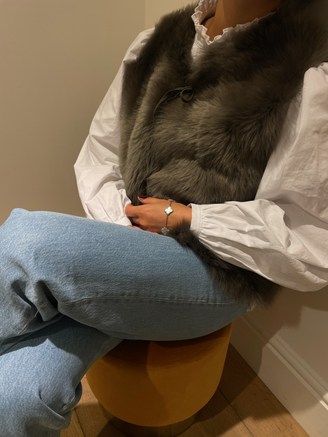 Janie Toscana Shearling Waistcoat by  on curated-crowd.com