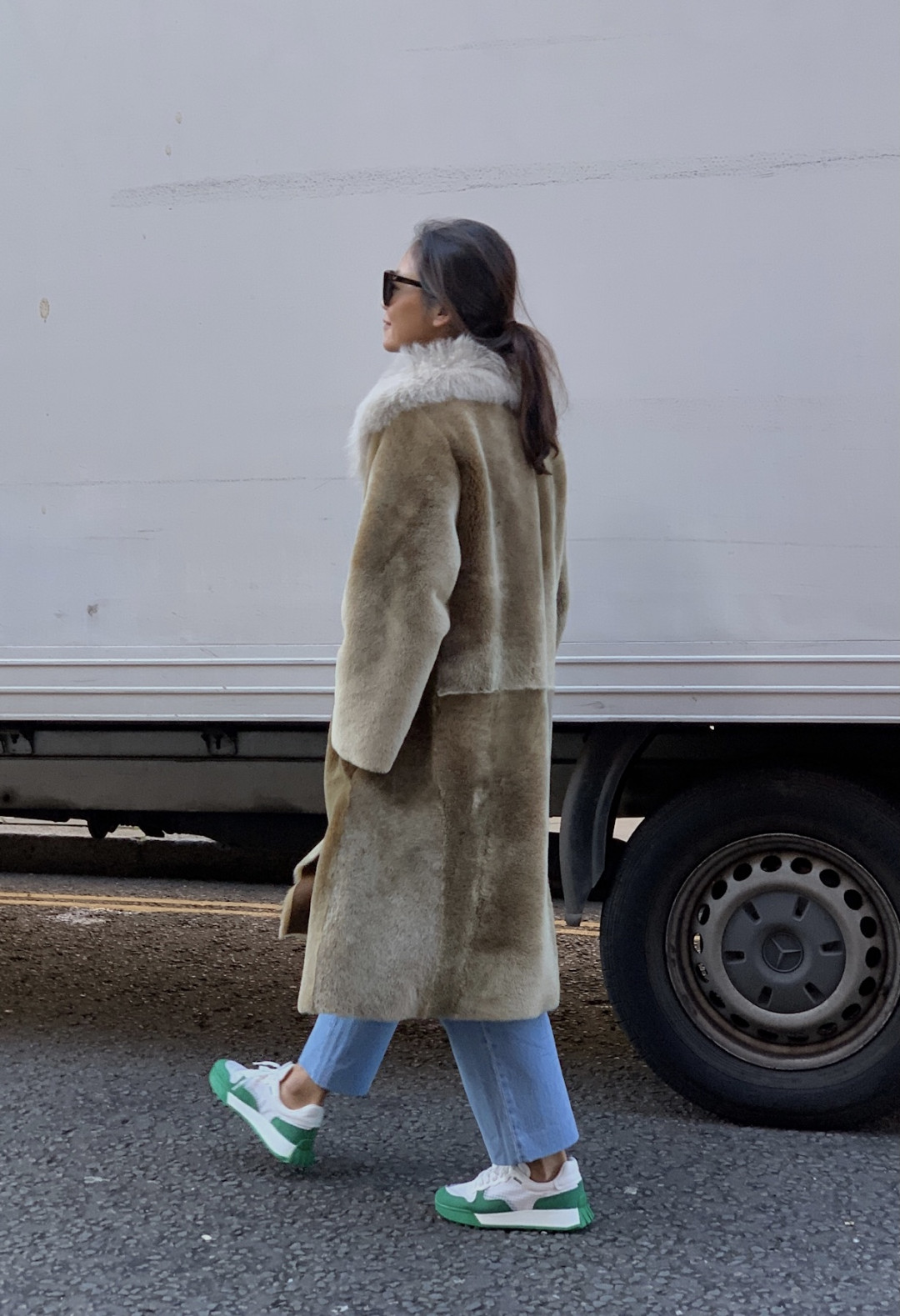 Claudia Shearling Coat by  on curated-crowd.com