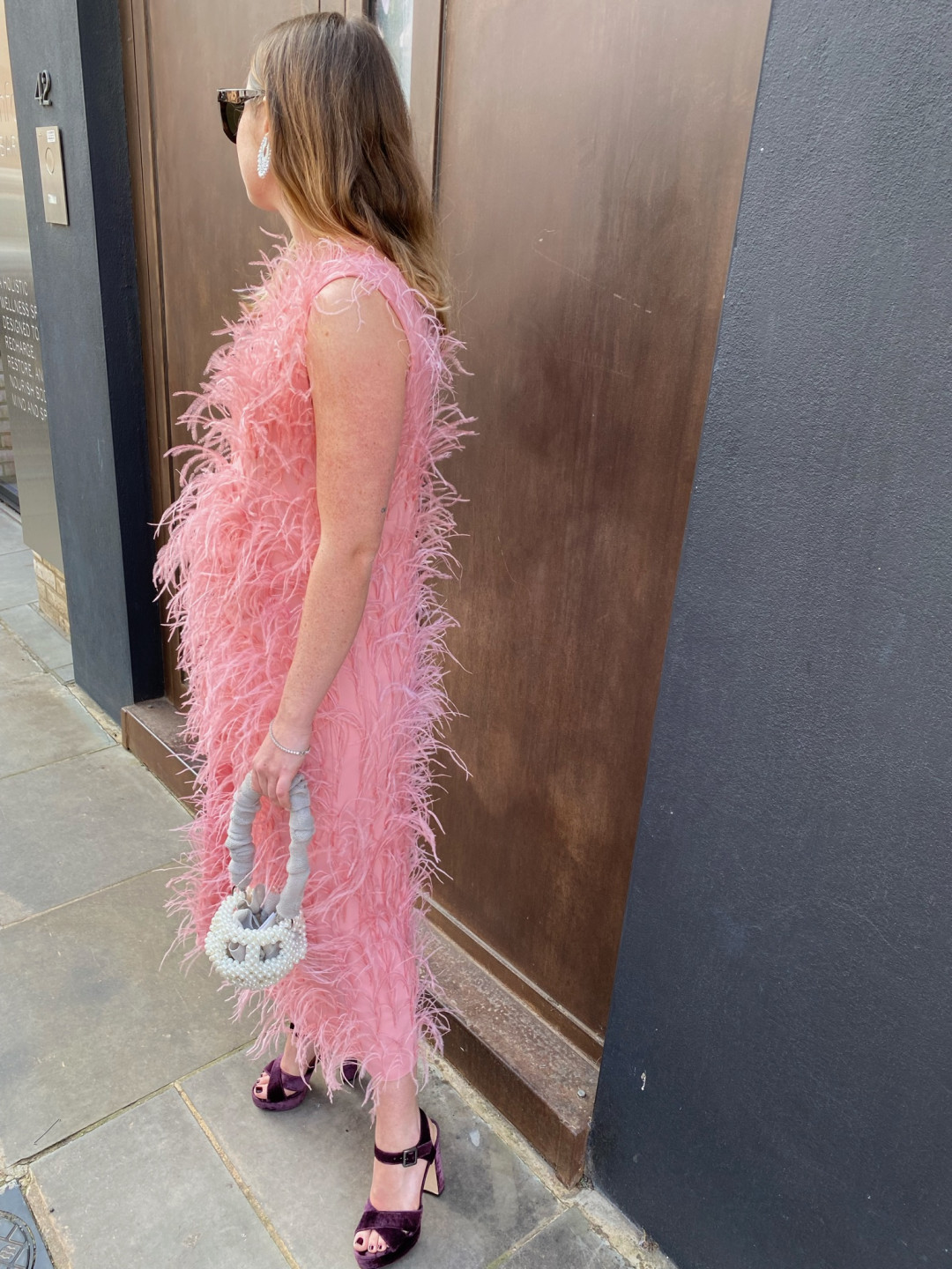 Sleeveless Feather Dress by  on curated-crowd.com