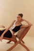Black and White Ribbed Crop Top by Labeca London on curated-crowd.com