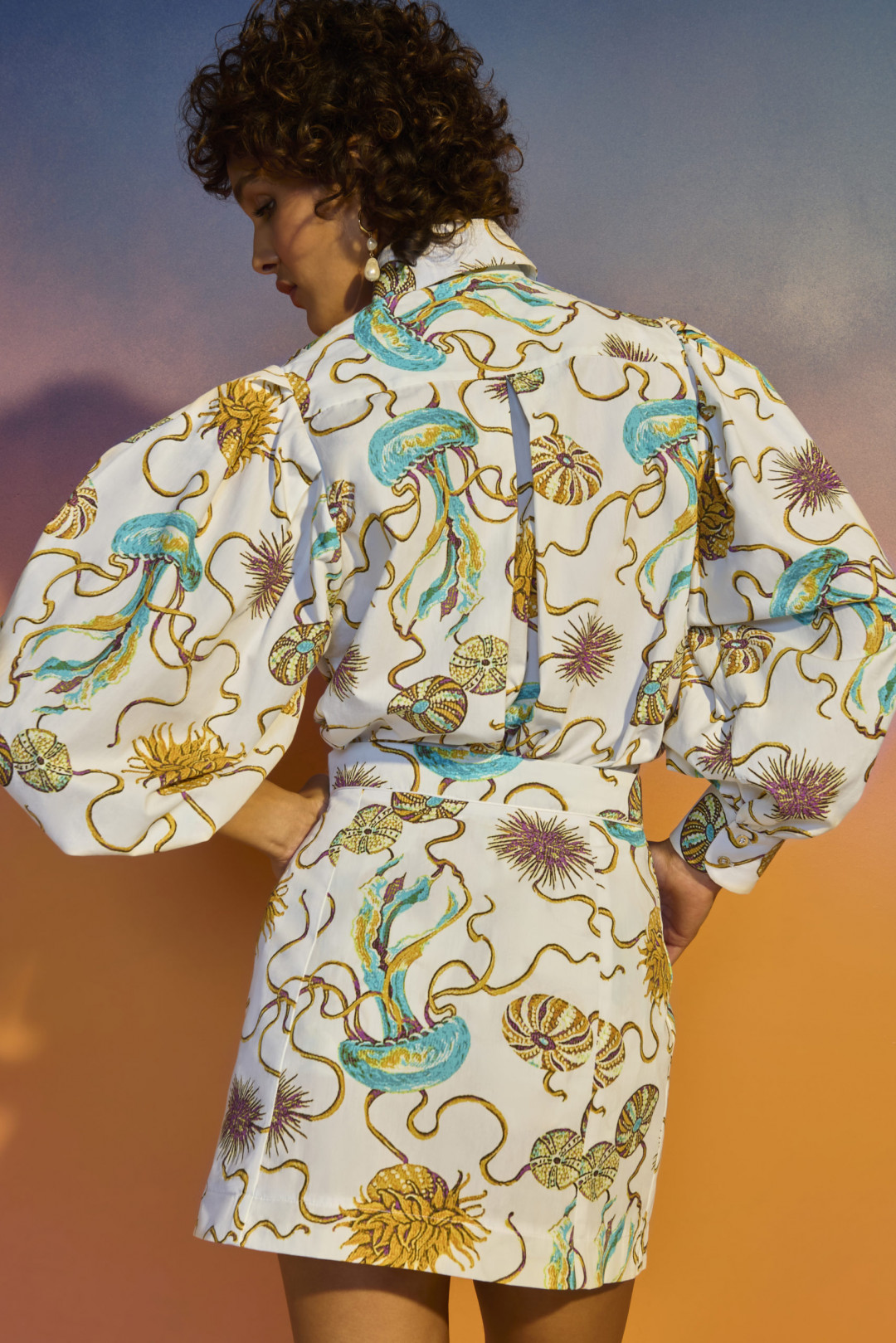 Mia Shirt Blue Jelly Fish by  on curated-crowd.com