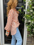 Dida Shirt Orange Stripe by Hanane Hotait on curated-crowd.com