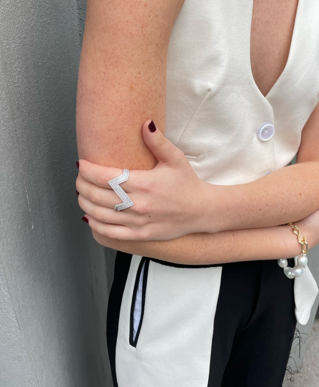 Zig Zag Ring in Silver by Talita London on curated-crowd.com