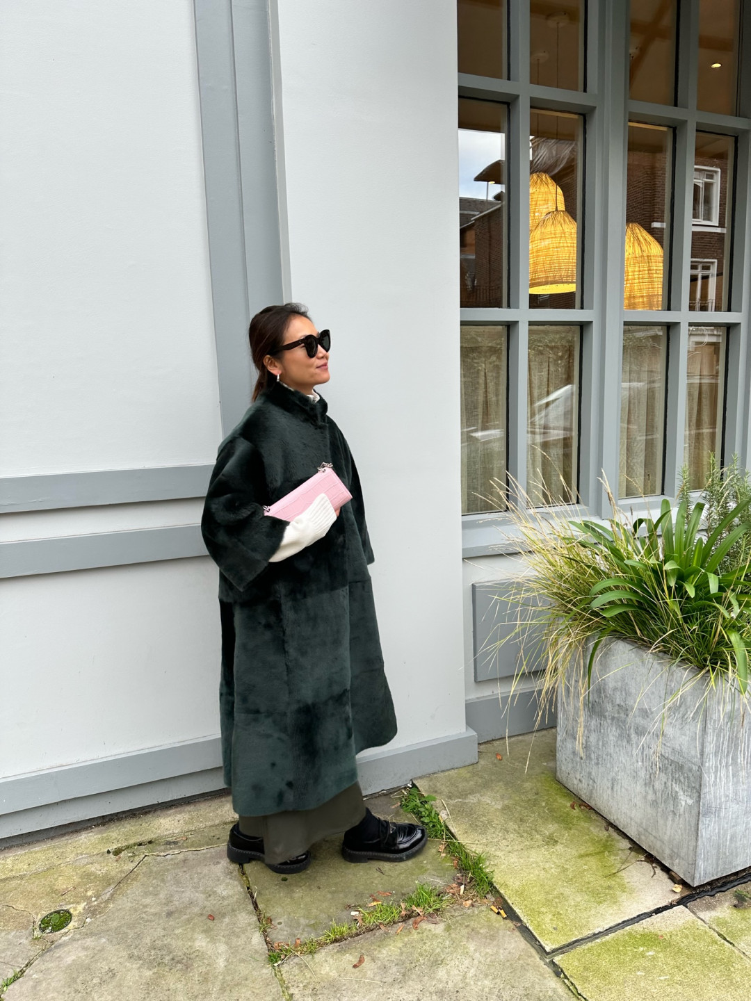 Rachel Swing Shearling Coat by  on curated-crowd.com