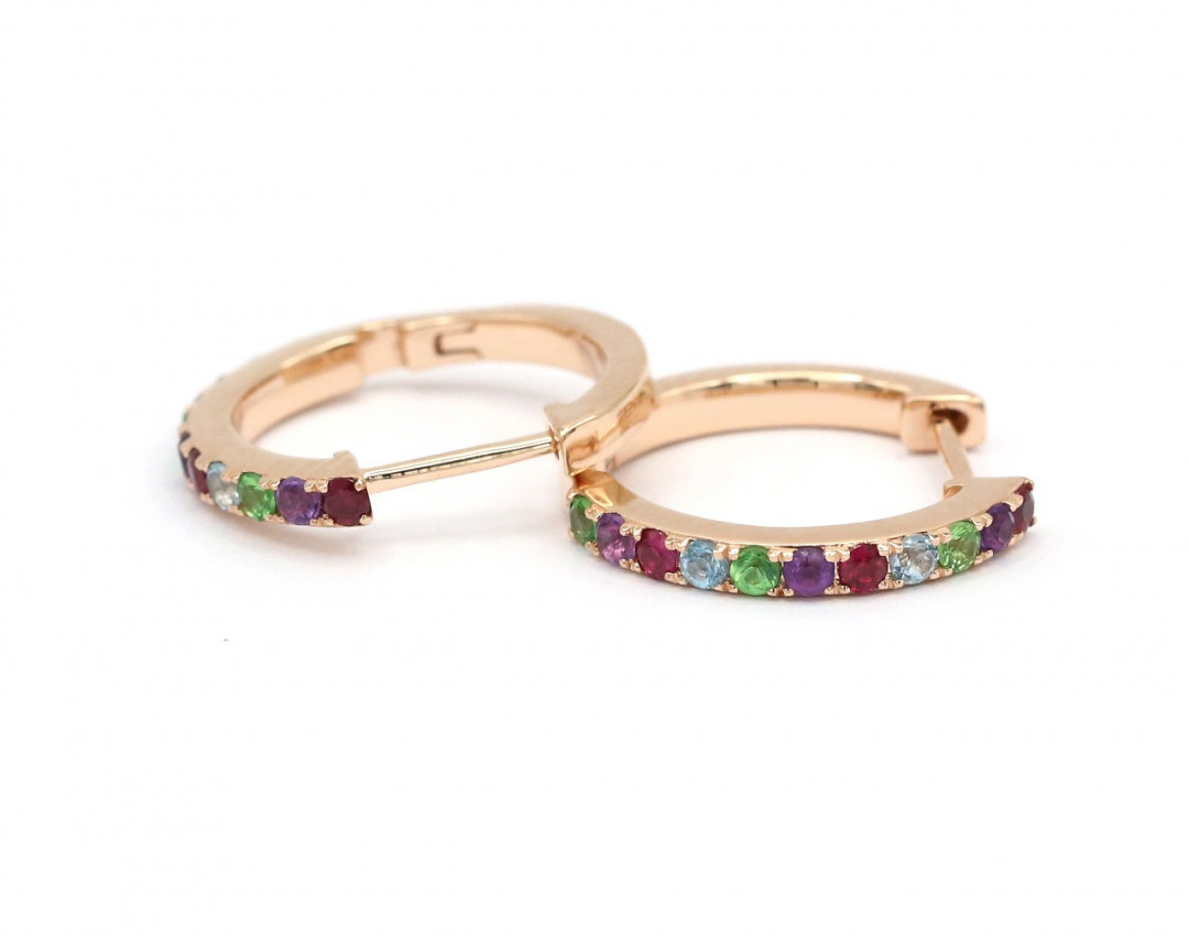 Rainbow Hoops with Detachable Star Charms by  on curated-crowd.com