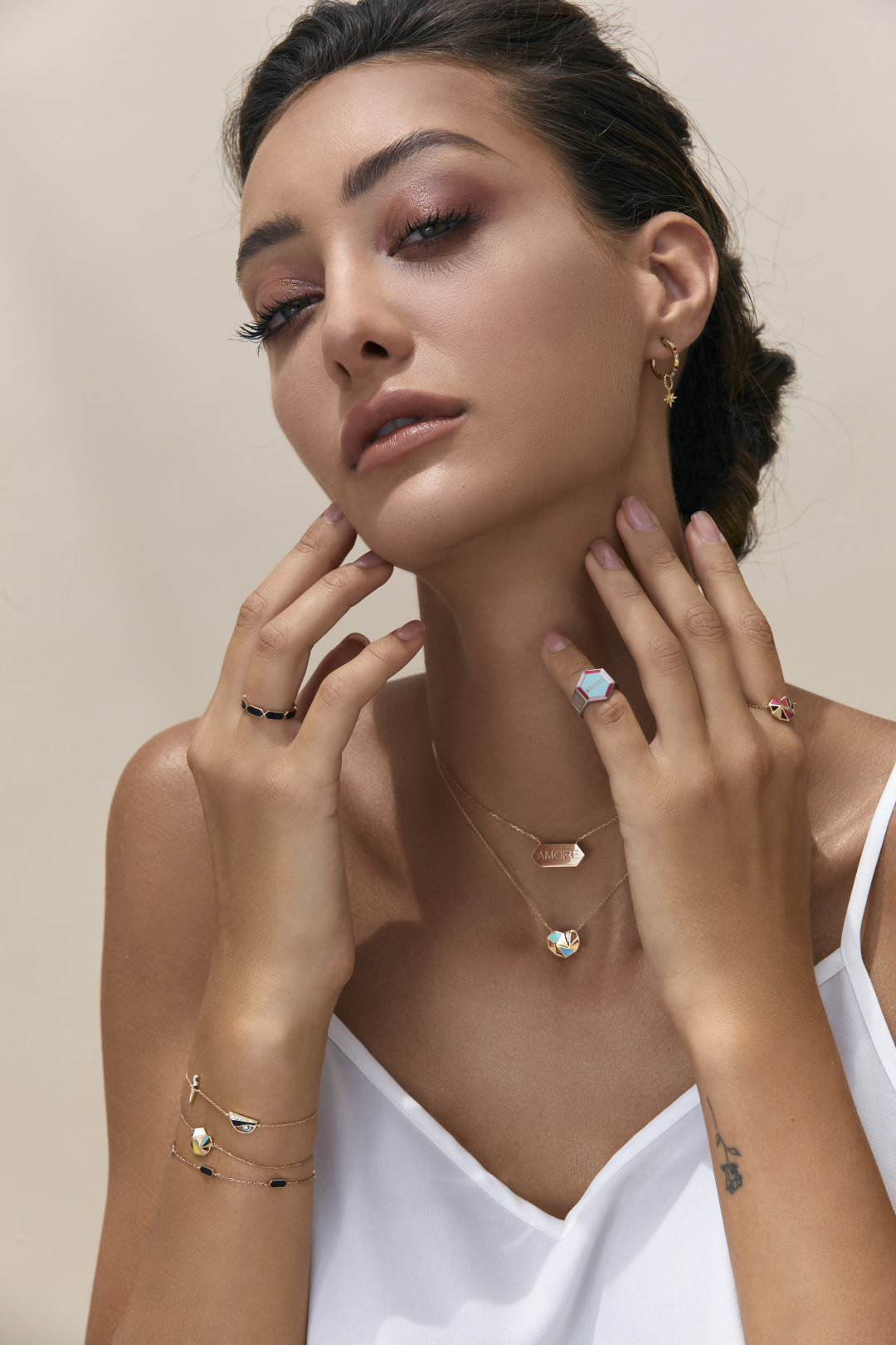 Rainbow Hoops with Detachable Star Charms by  on curated-crowd.com