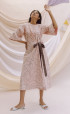 Carol Midi Cotton Satin Dress by Little Things Studio on curated-crowd.com