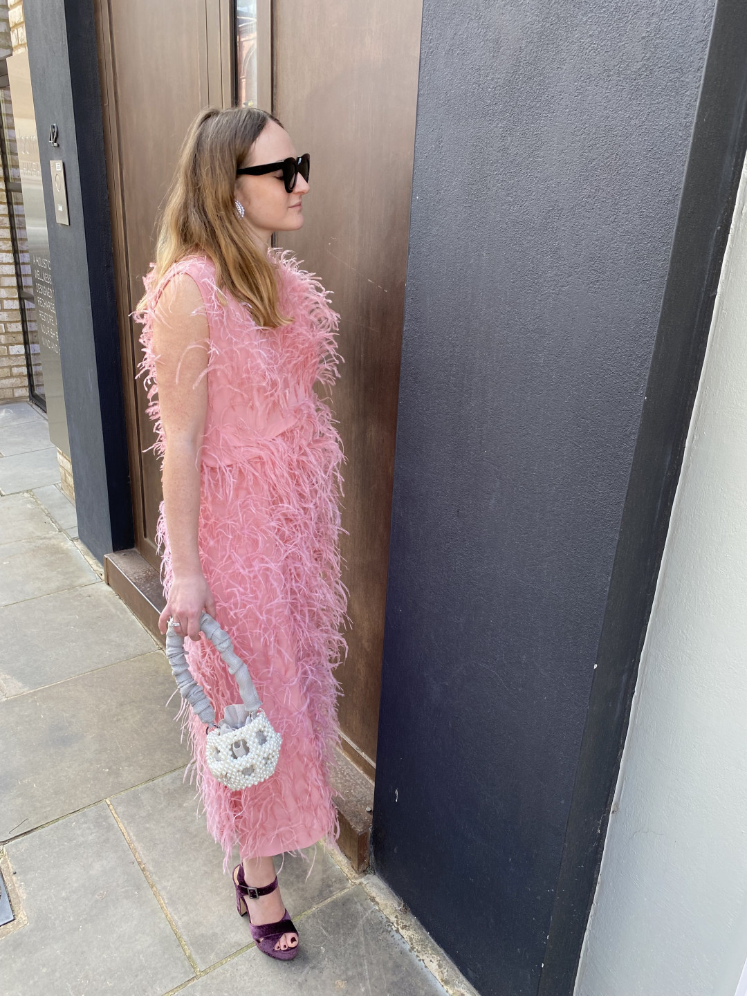 Sleeveless Feather Dress by  on curated-crowd.com