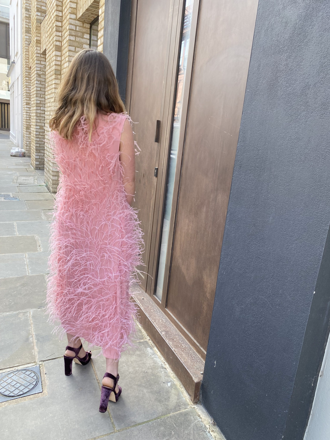 Sleeveless Feather Dress by  on curated-crowd.com