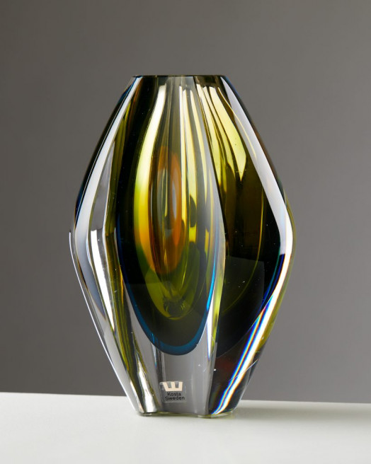 Vase “Ventana” designed by Mona Morales-Schildt for Kosta, Sweden, 1950s. by Modernity on curated-crowd.com