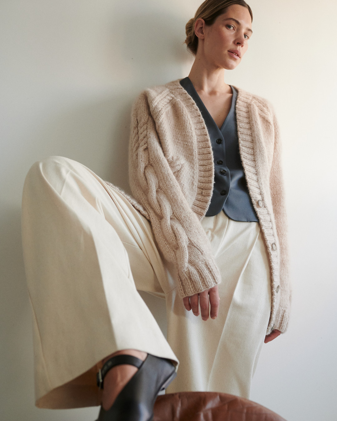 Vilnele Merino Cardigan by The Knotty Ones on curated-crowd.com