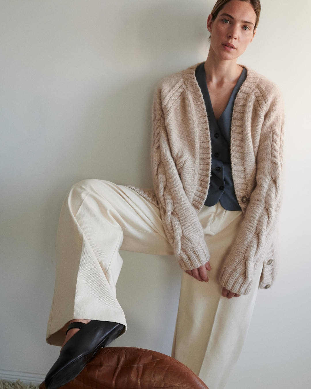 Vilnele Merino Cardigan by The Knotty Ones on curated-crowd.com