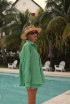 Havana Green Linen Shirt by AG Studio on curated-crowd.com