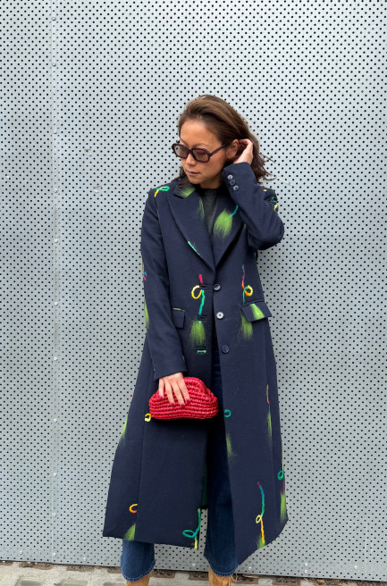 Rainbow Wool Coat by Artwear Gallery on curated-crowd.com
