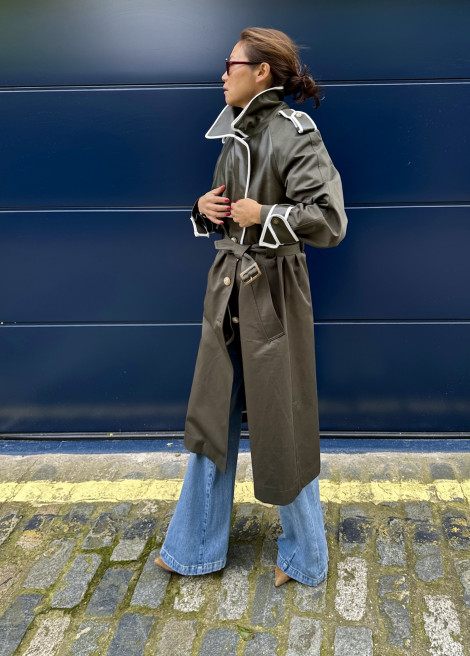 The Sunset Cascade Trench in Deep Green by Sorbé on curated-crowd.com