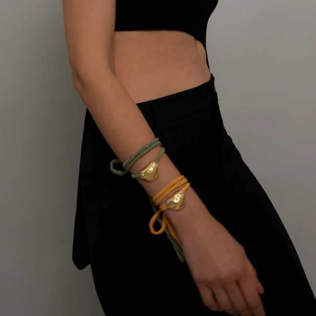 Shapeless Choker in Mint Green by BOULO on curated-crowd.com