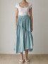 Layla Tiered Side Slit Skirt by FAYRI on curated-crowd.com