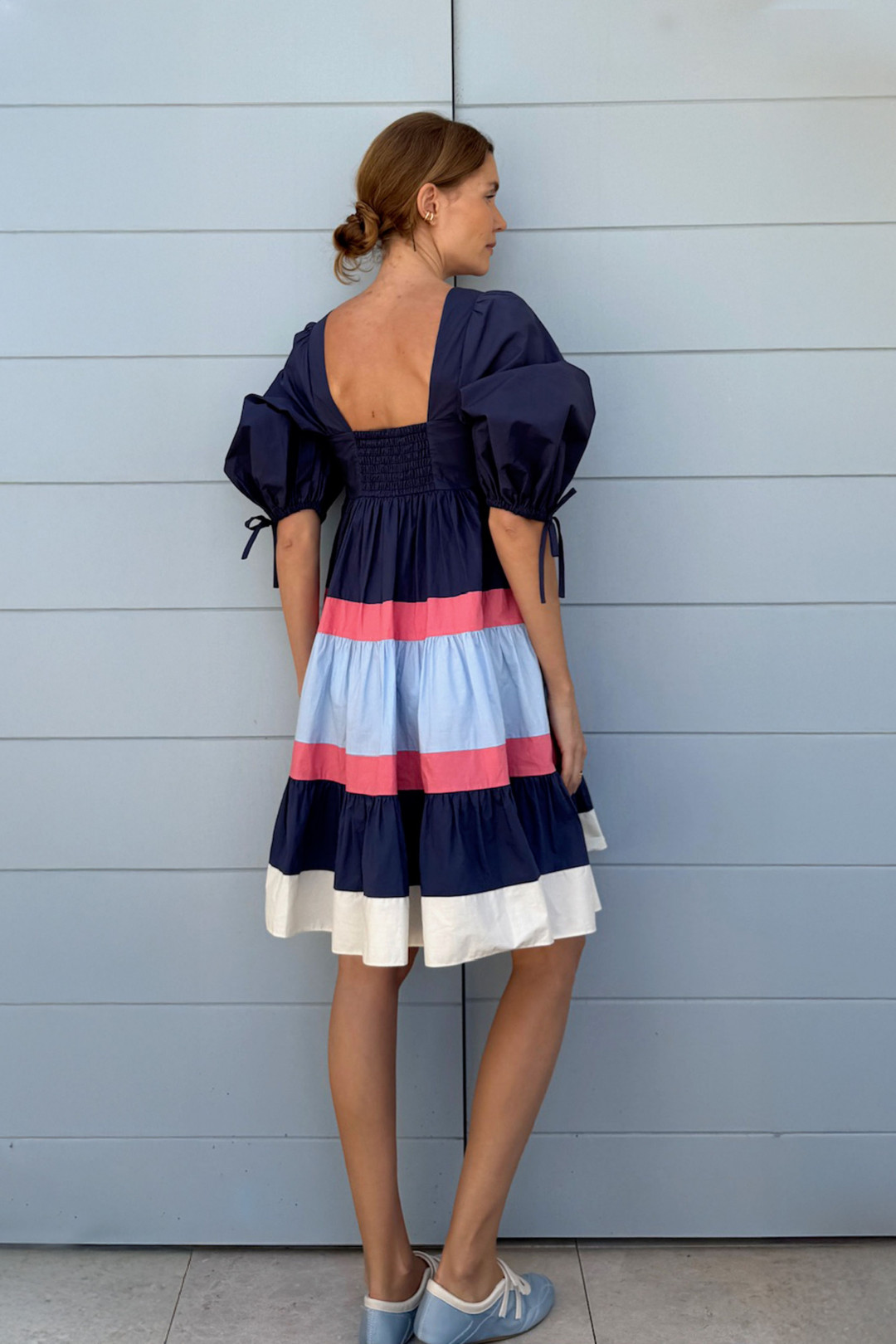 Martha Dress in Navy/Ivory by PAPER London on curated-crowd.com