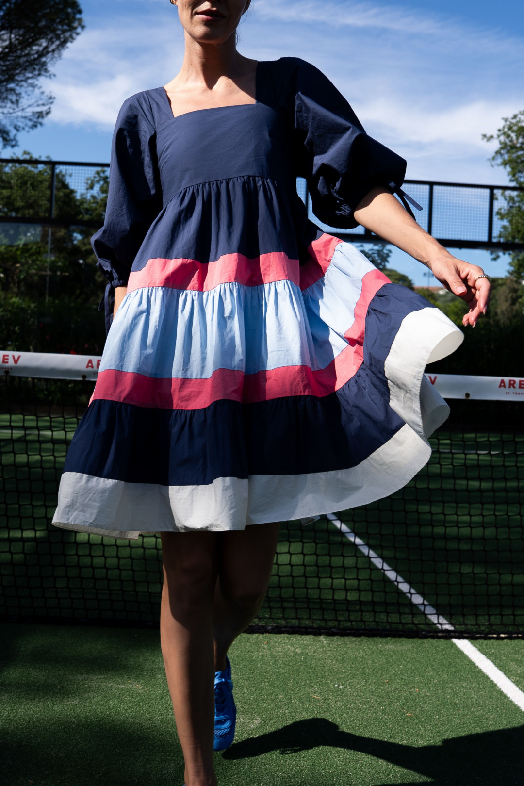 Martha Dress in Navy/Ivory by PAPER London on curated-crowd.com