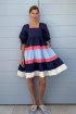 Martha Dress in Navy/Ivory by PAPER London on curated-crowd.com
