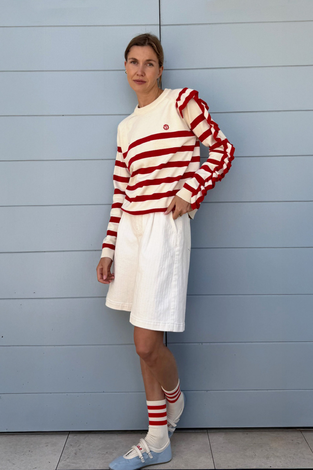 Montana Jumper in Red Stripe by  on curated-crowd.com