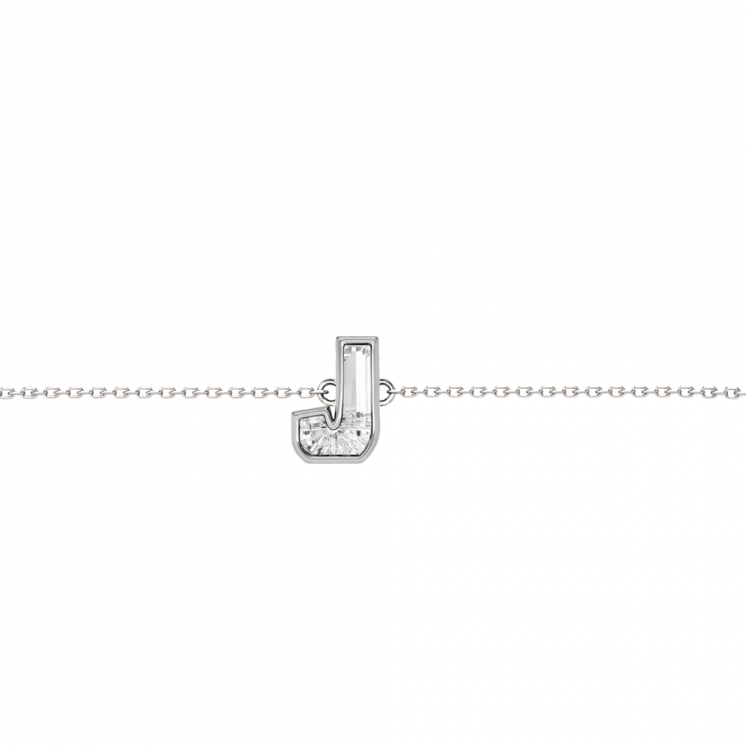 Alphabet Diamond White Gold Bracelet by MOH on curated-crowd.com