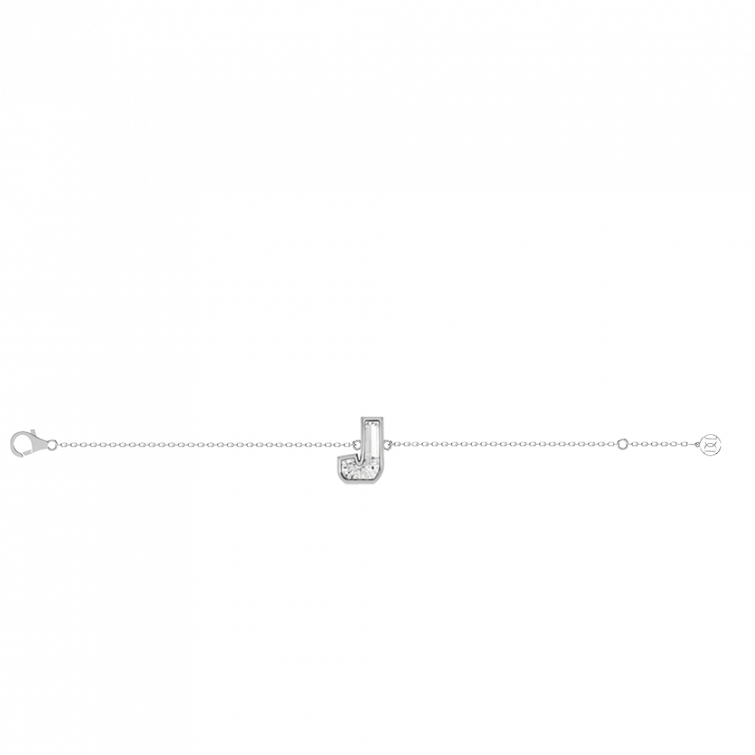 Alphabet Diamond White Gold Bracelet by MOH on curated-crowd.com