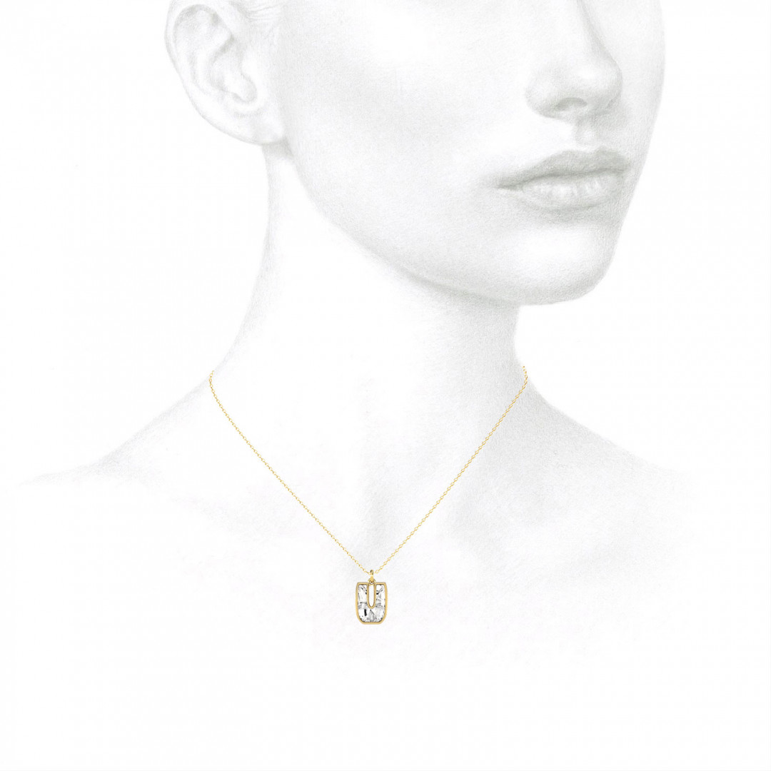 Alphabet Diamond Gold Pendant by MOH on curated-crowd.com
