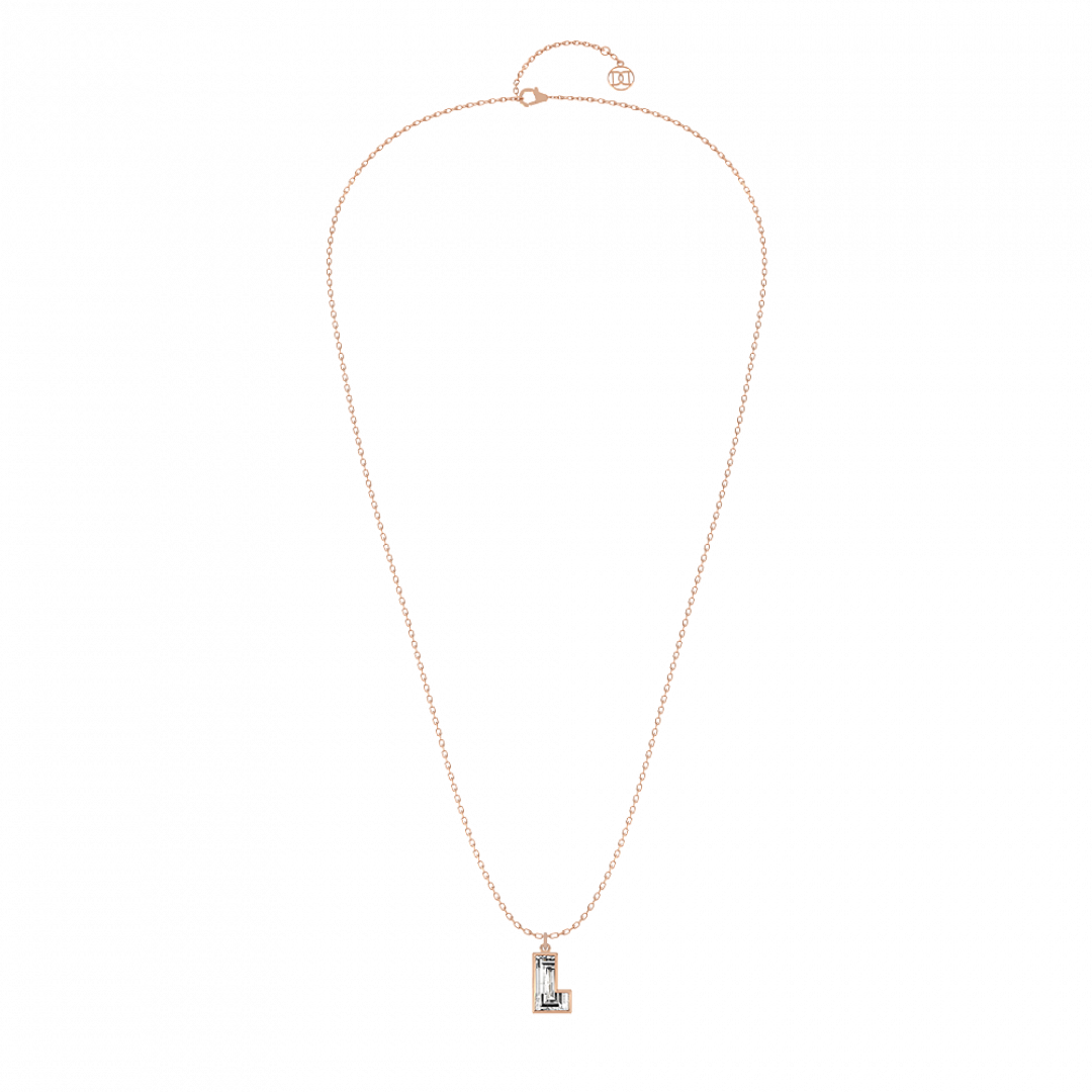 Alphabet Diamond Rose Gold Pendant by MOH on curated-crowd.com