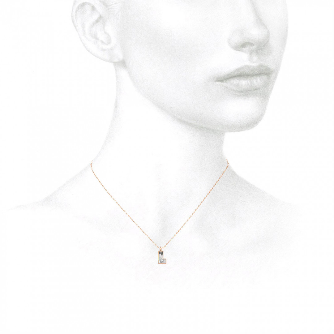 Alphabet Diamond Rose Gold Pendant by MOH on curated-crowd.com