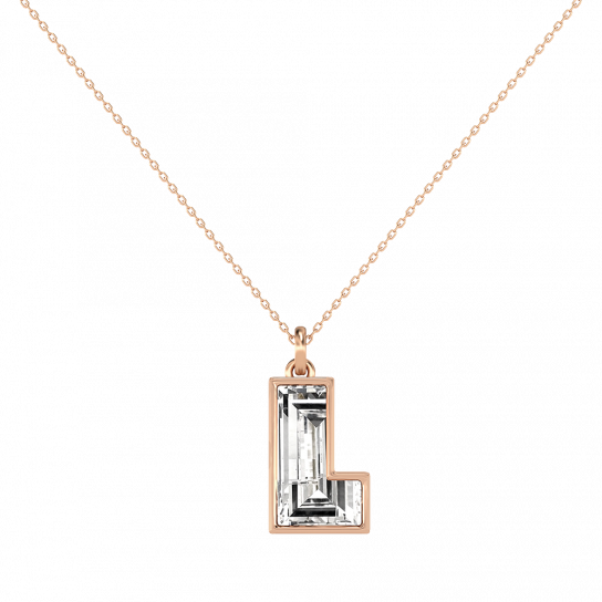 Alphabet Diamond Rose Gold Pendant by MOH on curated-crowd.com