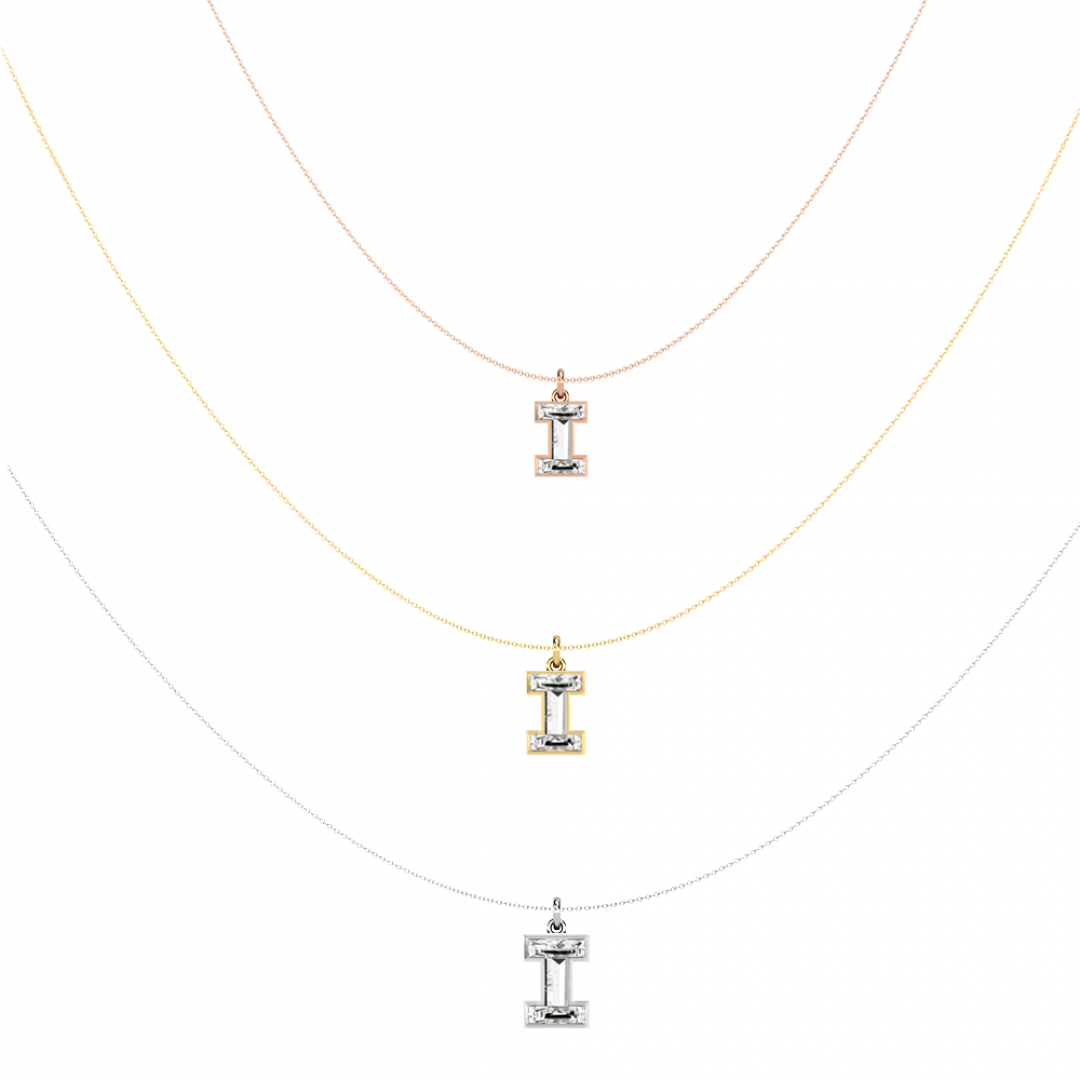 Alphabet Diamond White Gold Pendant by MOH on curated-crowd.com