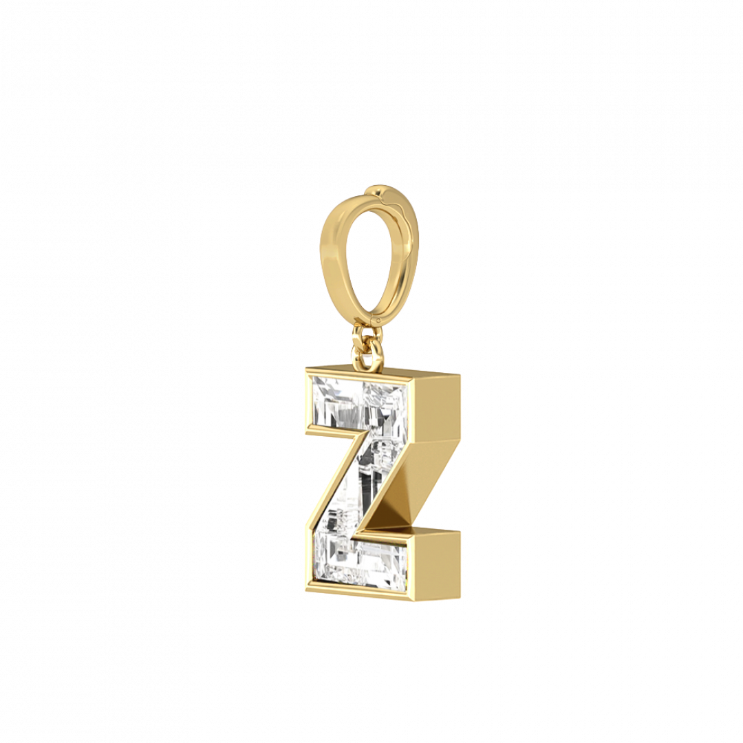 Alphabet Diamond Yellow Gold Charm by MOH on curated-crowd.com