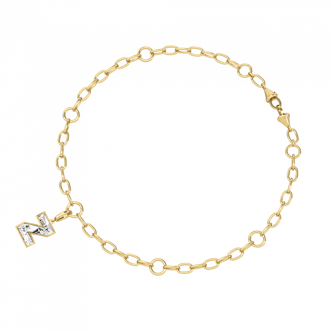 Alphabet Diamond Yellow Gold Charm by MOH on curated-crowd.com