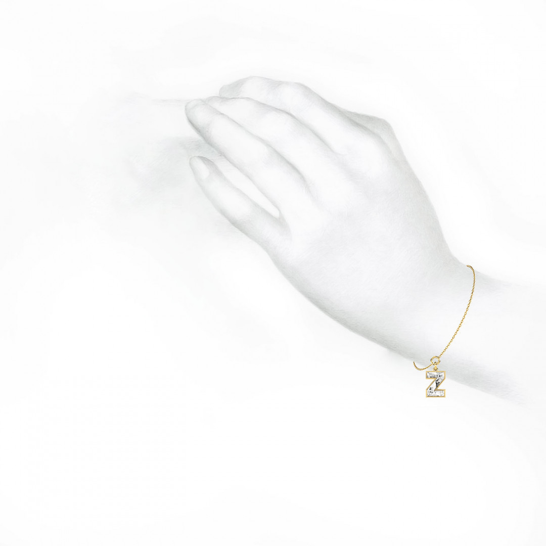 Alphabet Diamond Yellow Gold Charm by MOH on curated-crowd.com