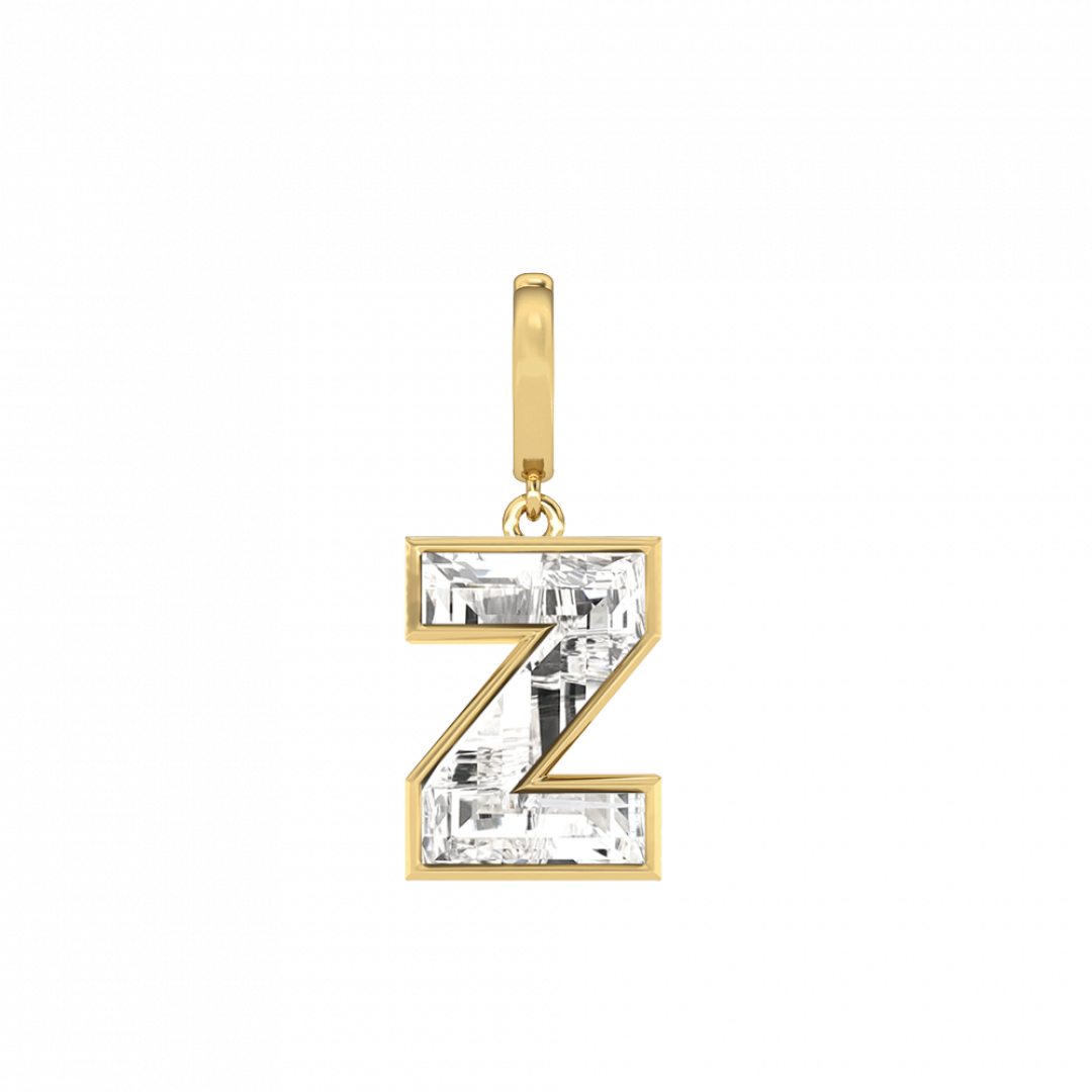 Alphabet Diamond Yellow Gold Charm by MOH on curated-crowd.com