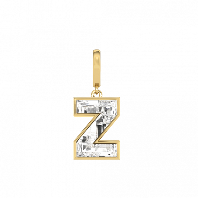 Alphabet Diamond Yellow Gold Charm by MOH on curated-crowd.com