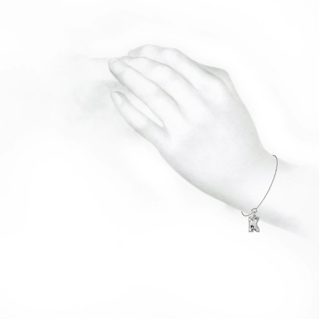 Alphabet Diamond White Gold Charm by MOH on curated-crowd.com