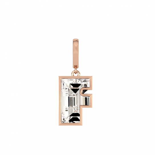 Alphabet Diamond Rose Gold Charm by MOH on curated-crowd.com