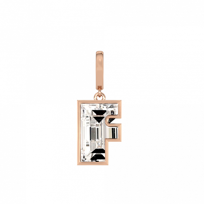 Alphabet Diamond Rose Gold Charm by MOH on curated-crowd.com