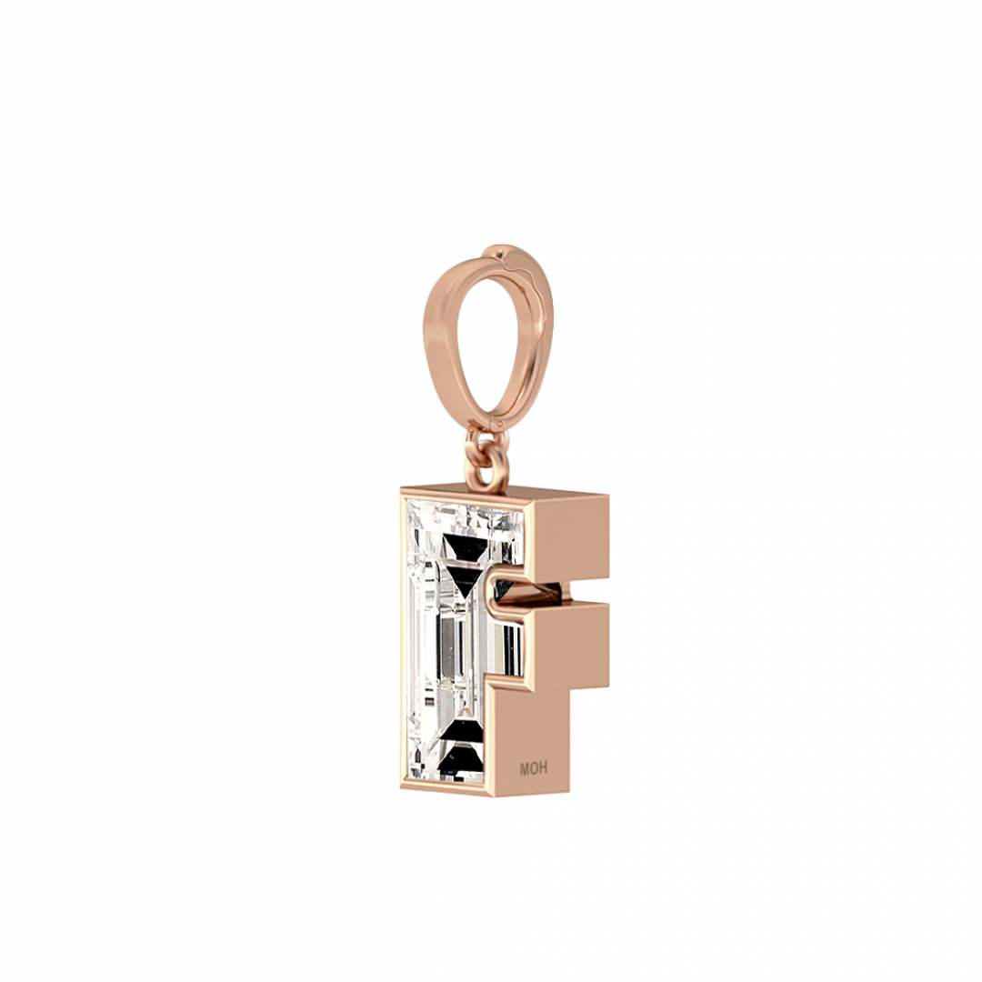 Alphabet Diamond Rose Gold Charm by MOH on curated-crowd.com