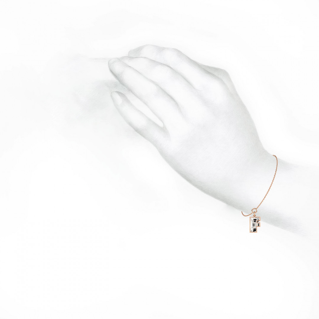 Alphabet Diamond Rose Gold Charm by MOH on curated-crowd.com
